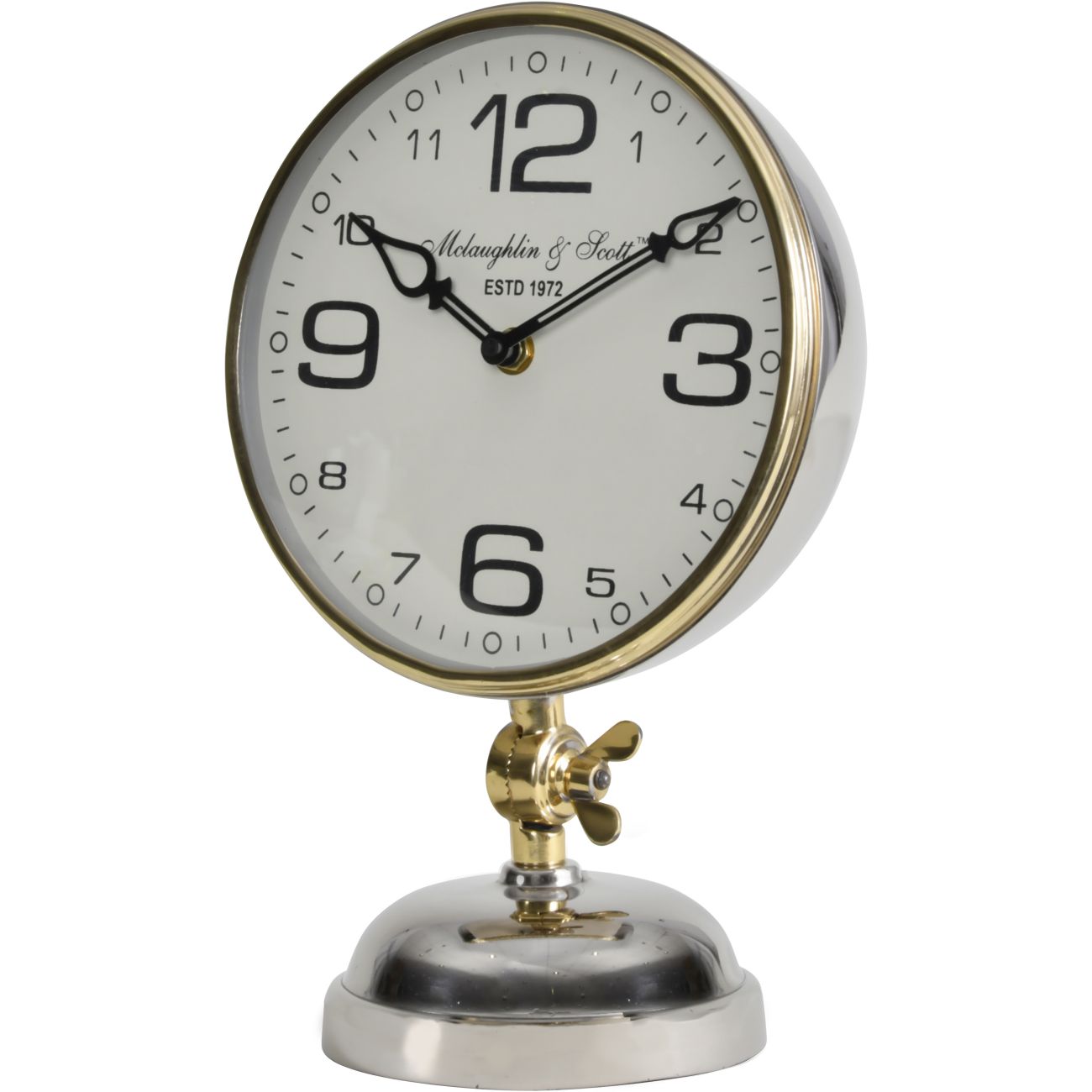 Stollard Gold & Silver Nickel Mantel Clock